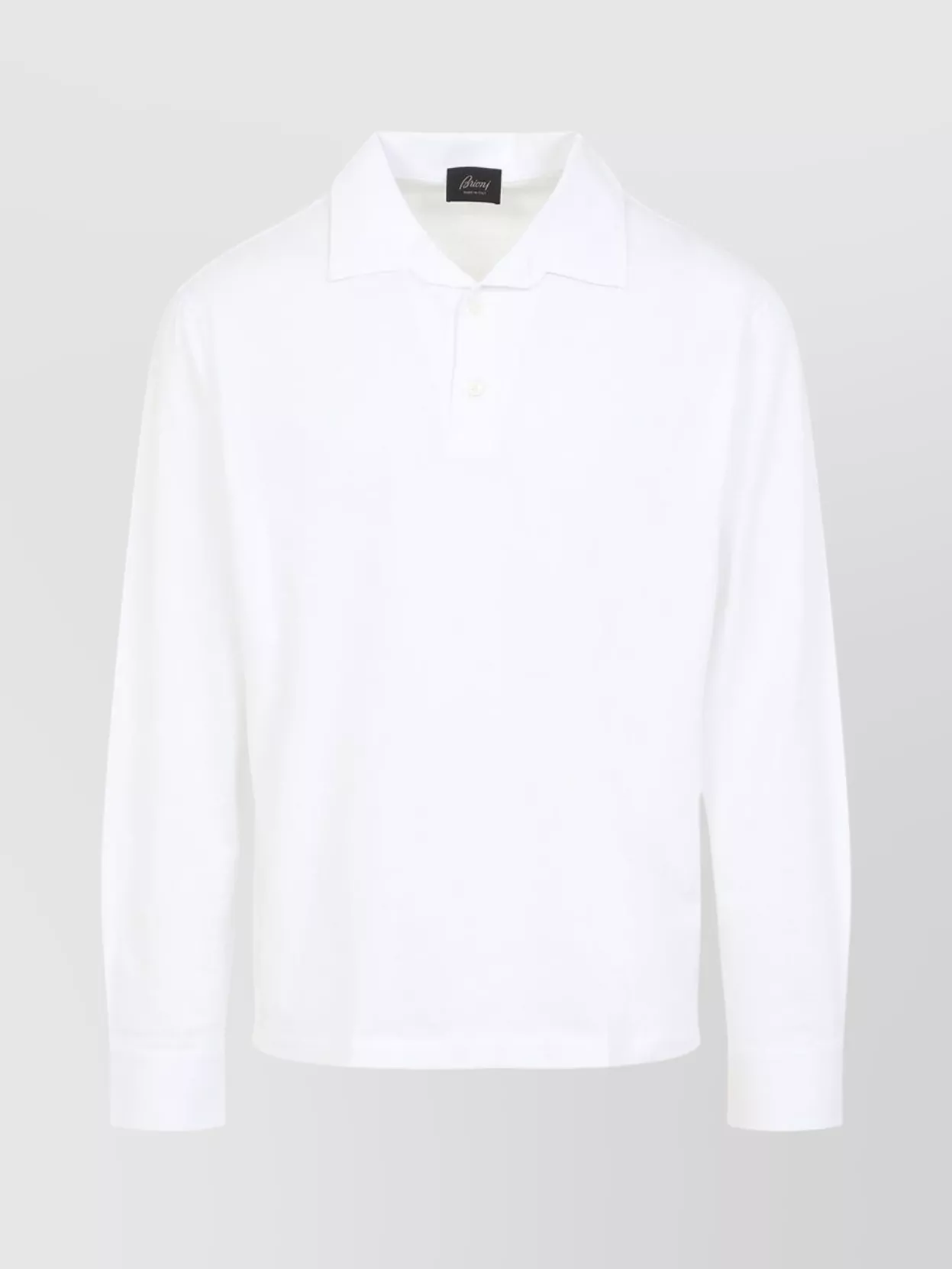 Brioni Cotton Polo Shirt With Long Sleeves