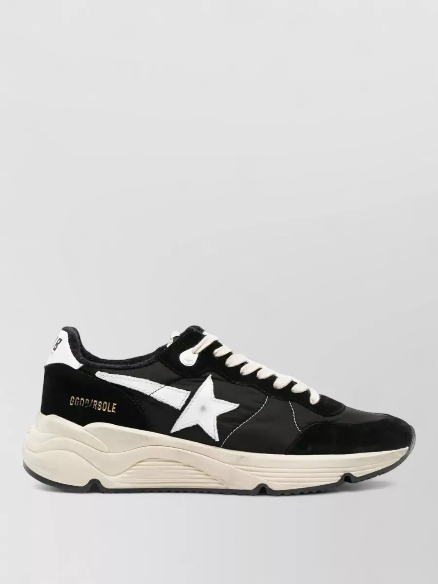 Golden Goose Running Sneakers Nylon Suede Leather Star