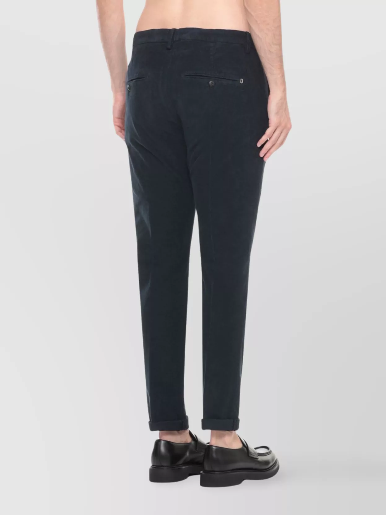 Dondup Straight Corduroy Trousers Rolled Cuffs