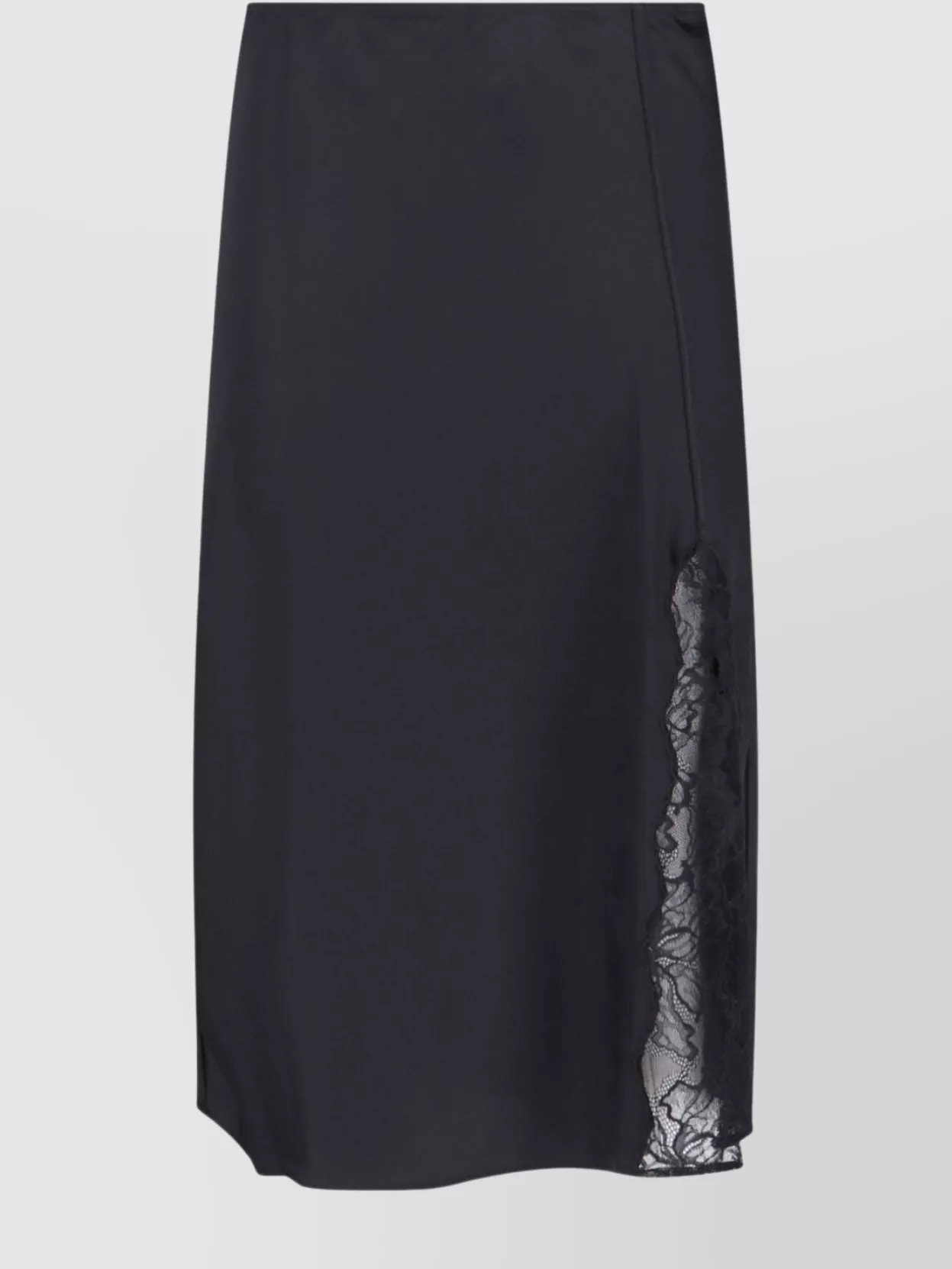 Calvin Klein Lace Detail Midi Length With Side Slit In Black