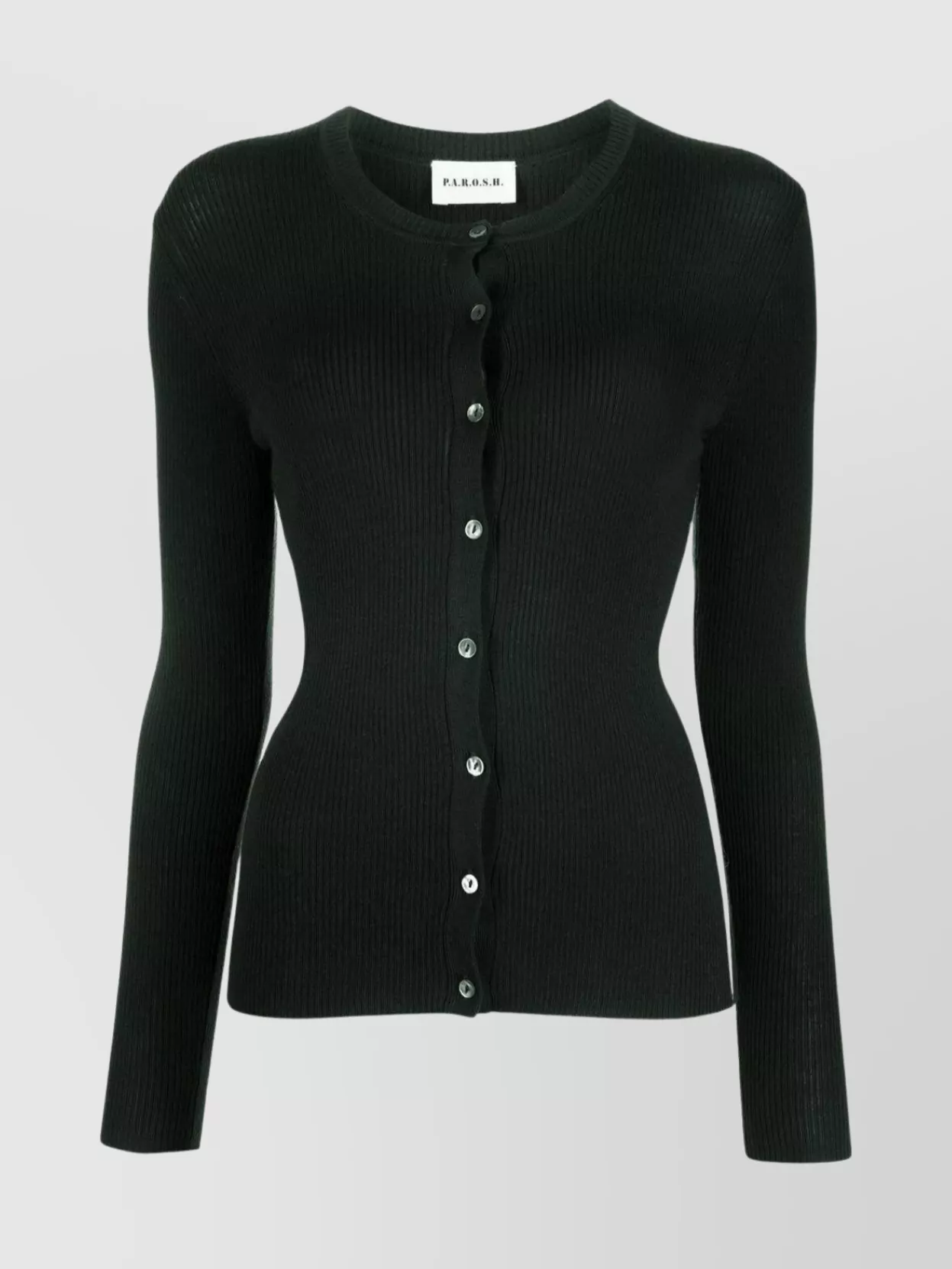 P.a.r.o.s.h Ribbed-knit Wool Cardigan Long Sleeves