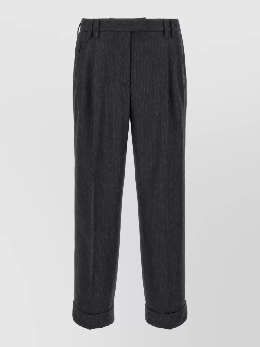 Alberto Biani Wool Tailored Trousers