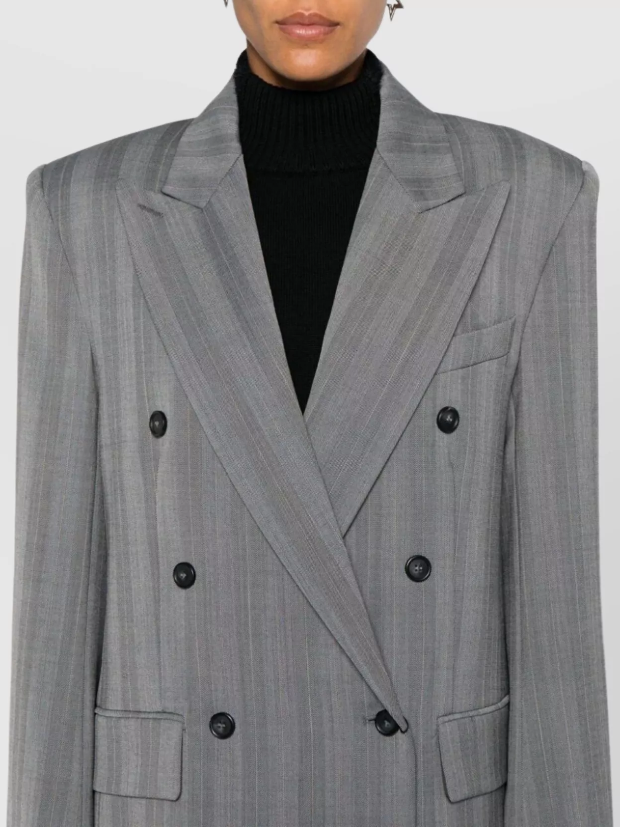 Sportmax Tailored Jacket With Flap Pockets And Padded Shoulders