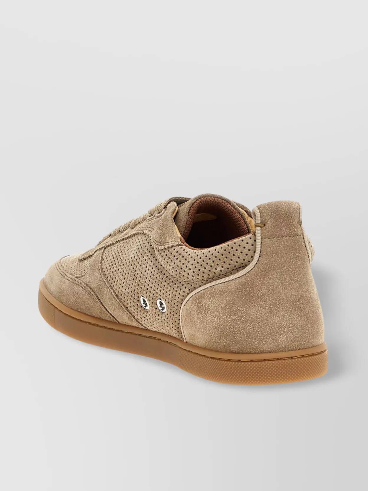Christian Louboutin Rui Perforated Low-top Sneakers Suede Rubber