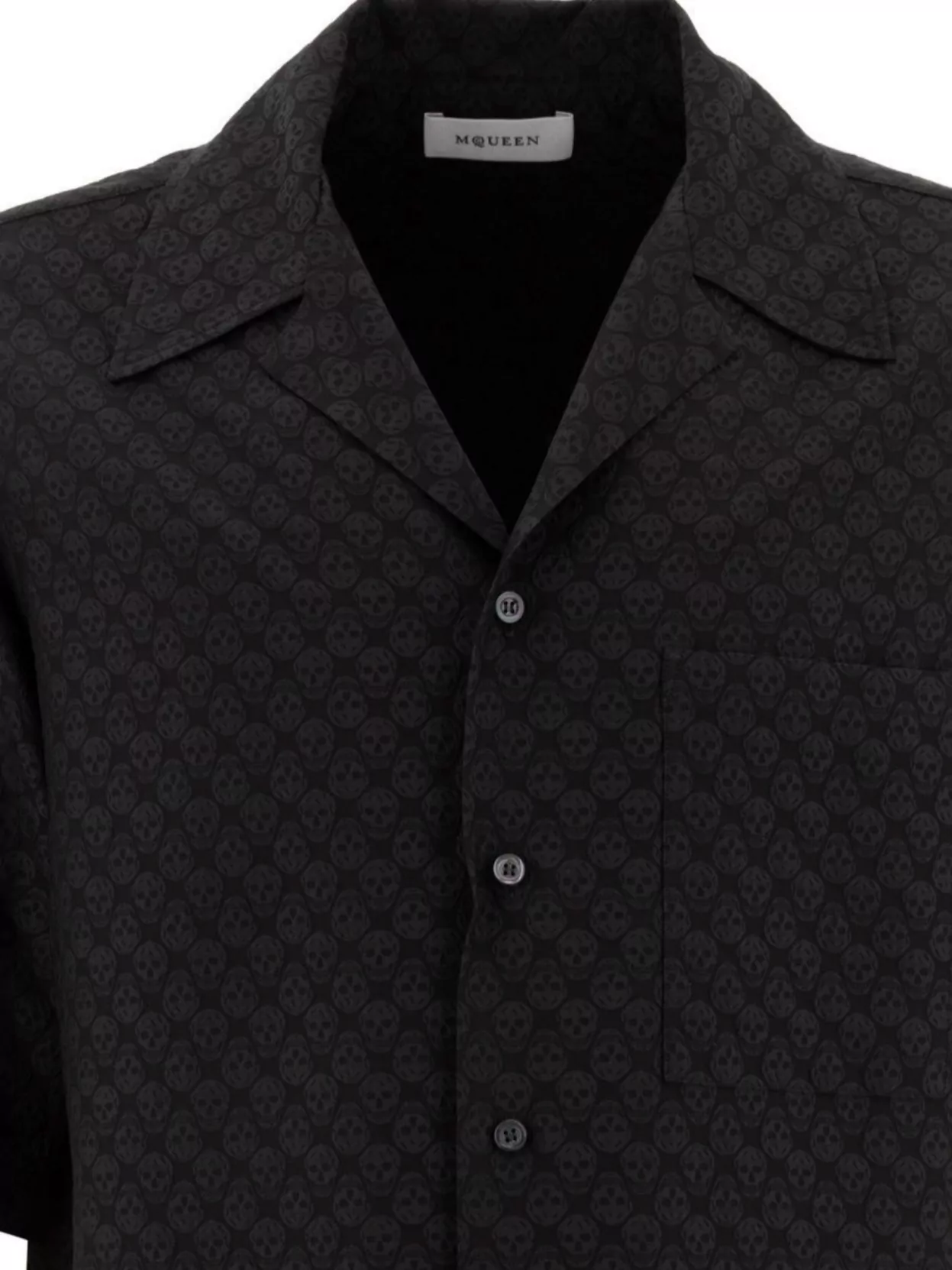 Alexander Mcqueen Patterned Shirt With Pocket And Short Sleeves