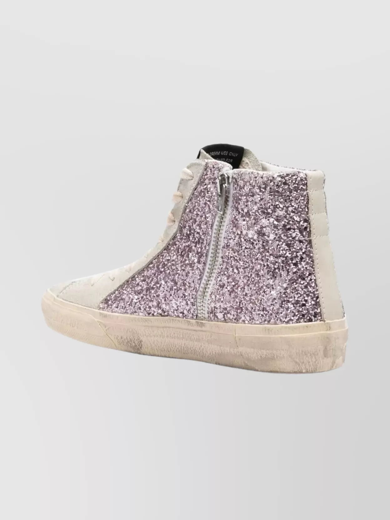 Golden Goose Leather Glitter High-Top Sneakers