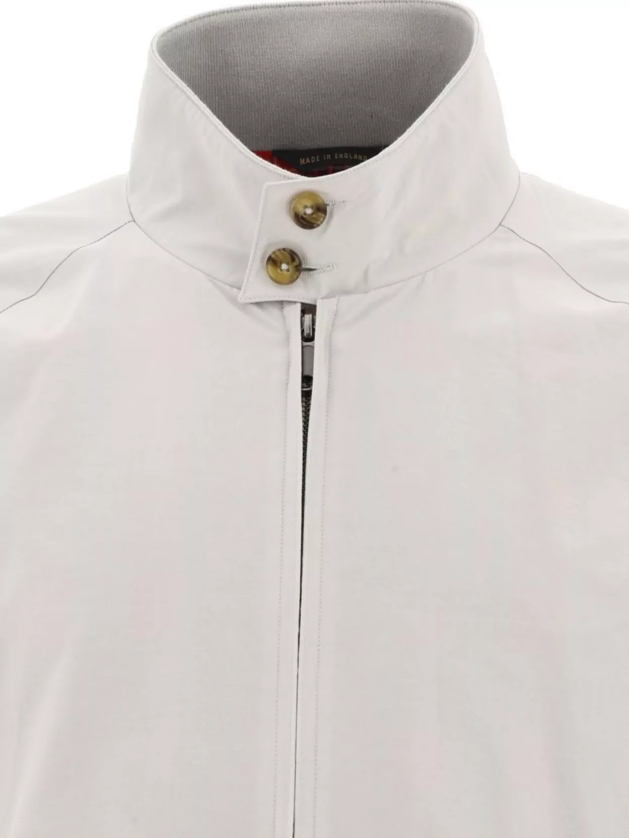 Baracuta High Collar Ribbed Hem Button Front Pockets