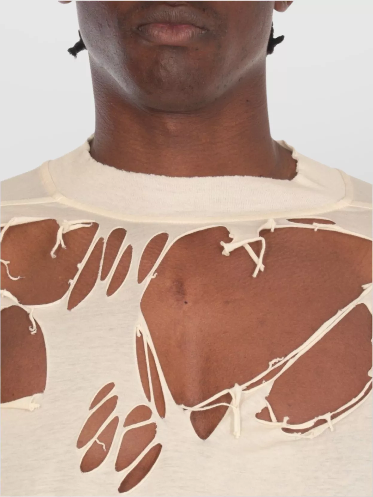 Rick Owens Drkshdw Short Sleeves With All-Over Cut-Out Design
