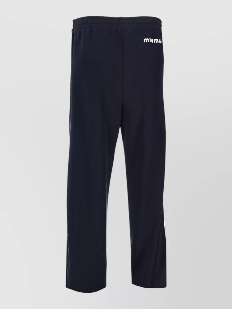 Miu Miu Jersey Tailored Trousers Side Pockets Detail