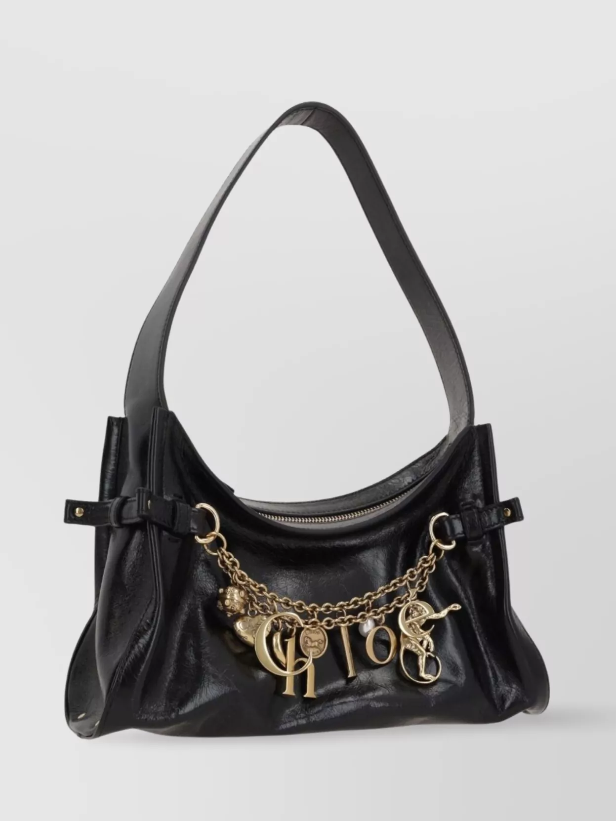 Chloé Chain Detail Leather Shoulder Bag