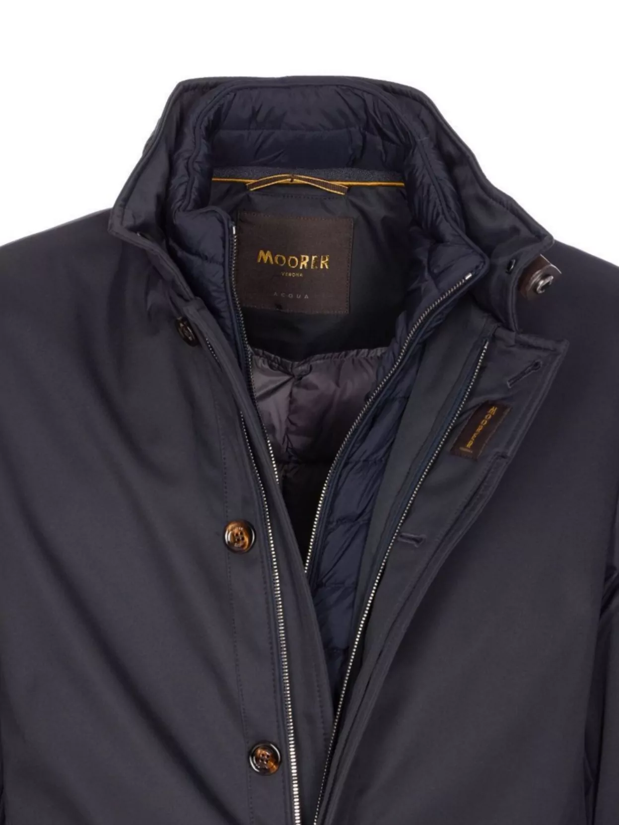 Moorer Long Padded Jacket High Neck