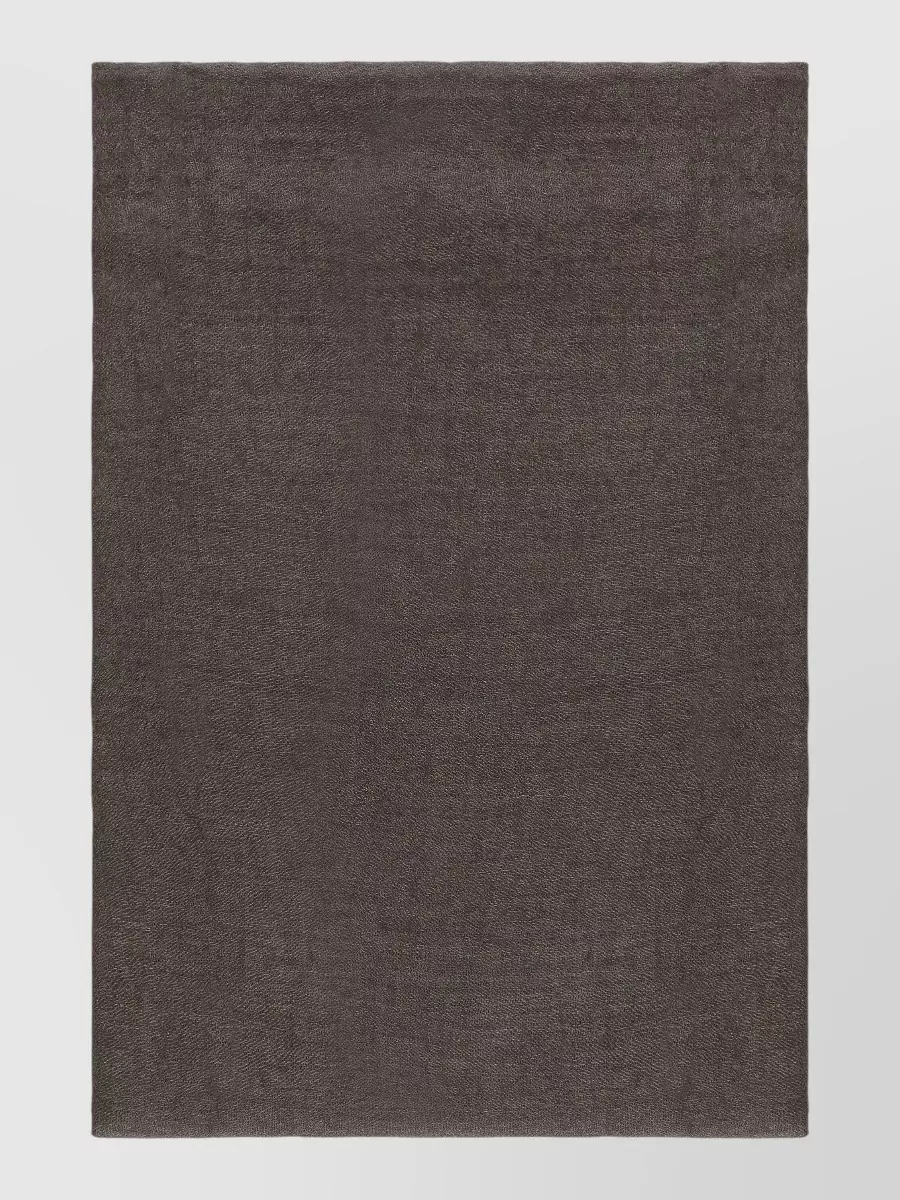 Rick Owens Rectangular Fringed Scarf Silk Wool Blend