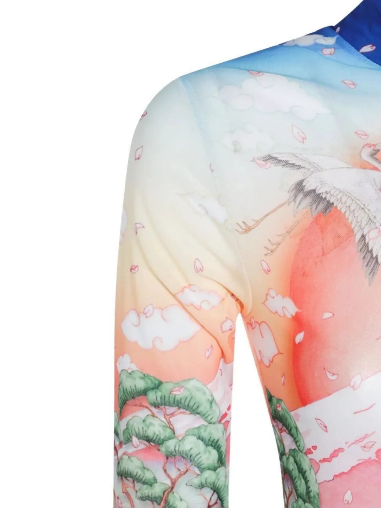 Casablanca Womens Graphic Print Long Sleeve Top