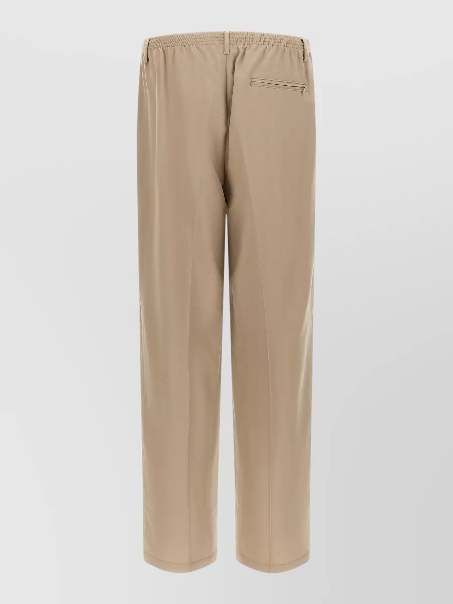 Cellar Door Virgin Wool Wide-Leg Pleated Trousers