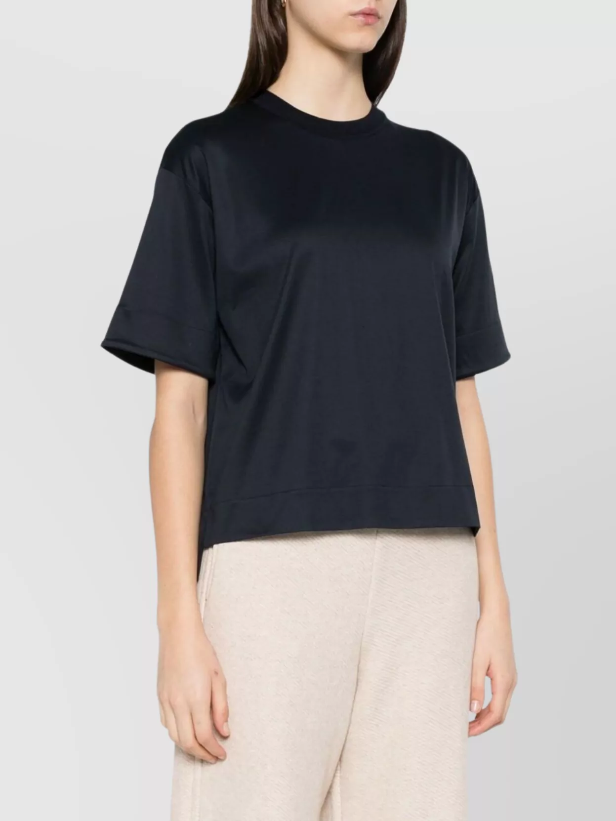 Max Mara Crew Neck Cotton T-Shirt