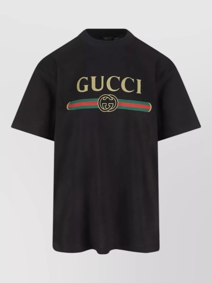 Gucci silk cotton logo-print jersey t-shirt