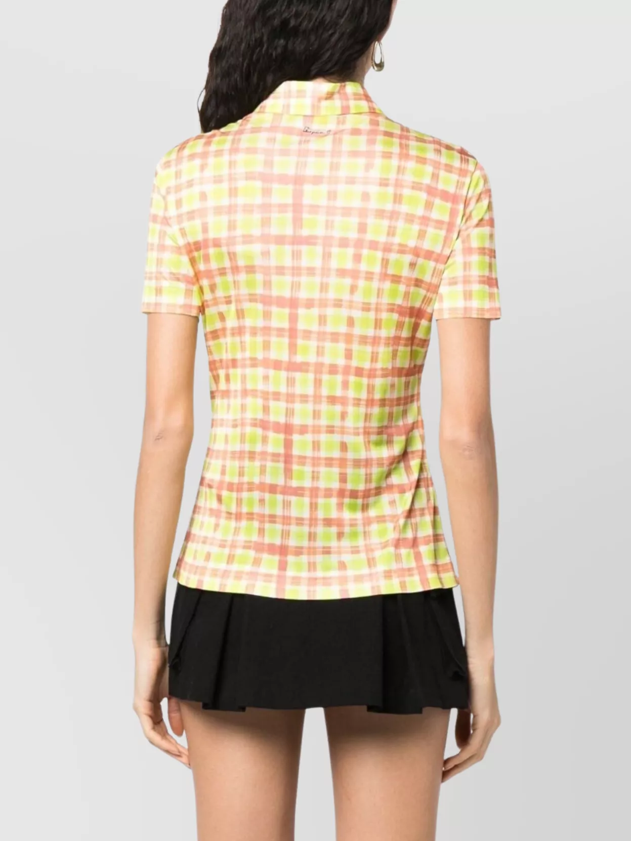 Dsquared2 Short Sleeve Checkered Pattern Top