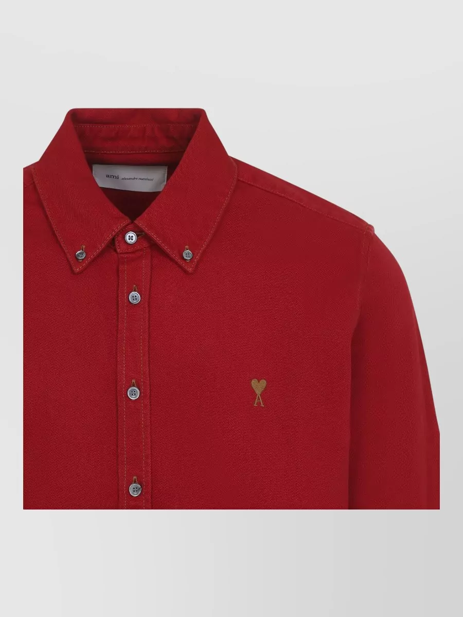 Ami Paris Cotton Button-Down Shirt