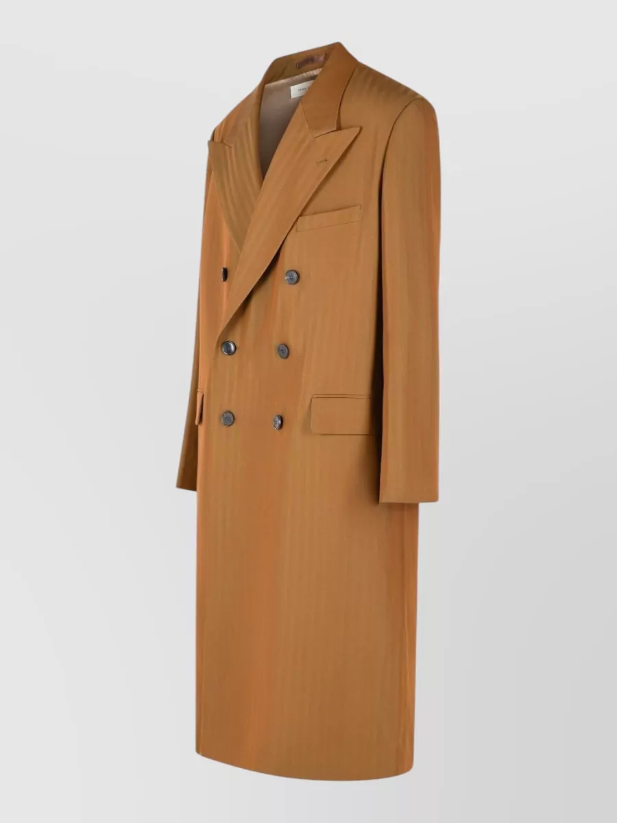Dries Van Noten Rosie Long Wool Blend Coat