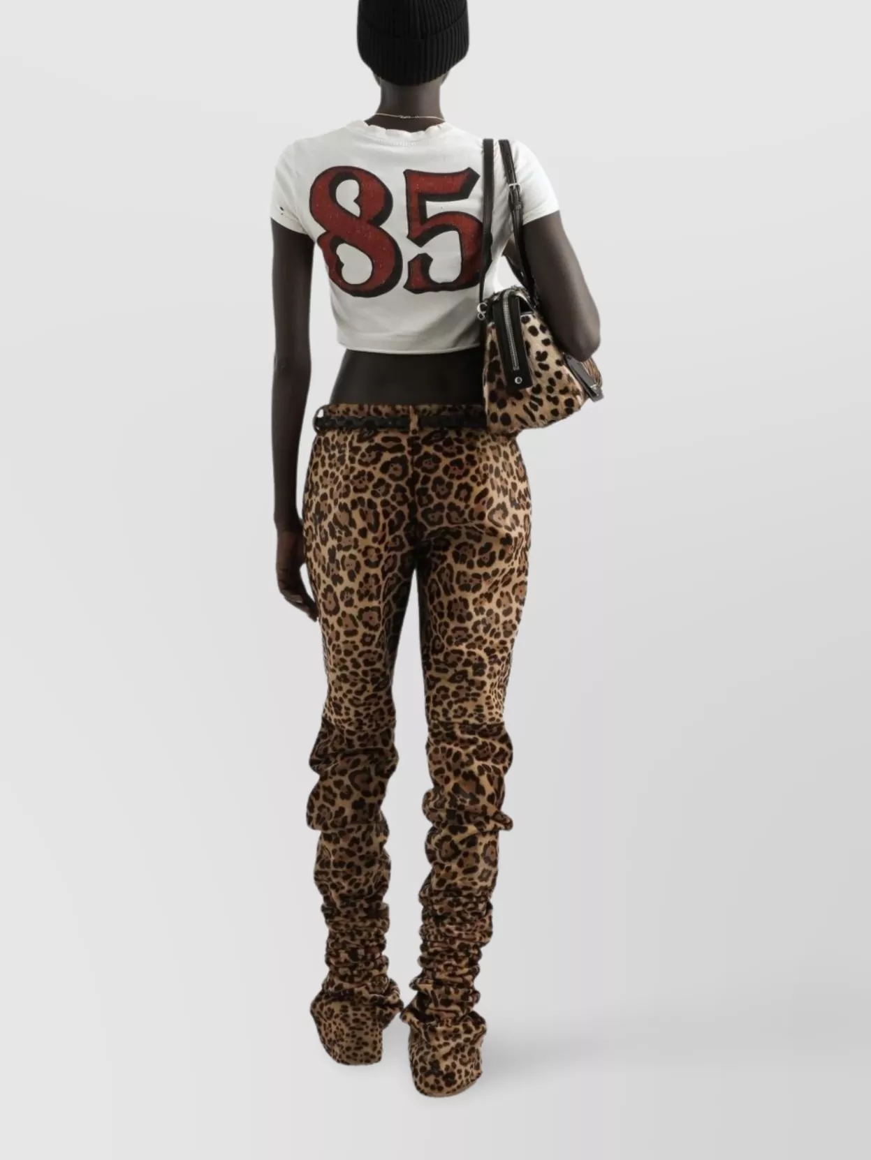 Dolce & Gabbana Graphic Print Cropped Top With Short Sleeves In White
