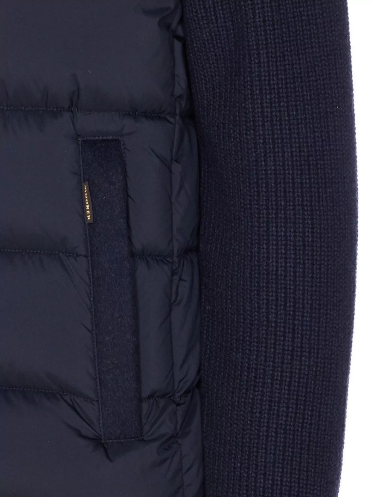 Moorer Hooded Padded Quilted Jacket Sleeves