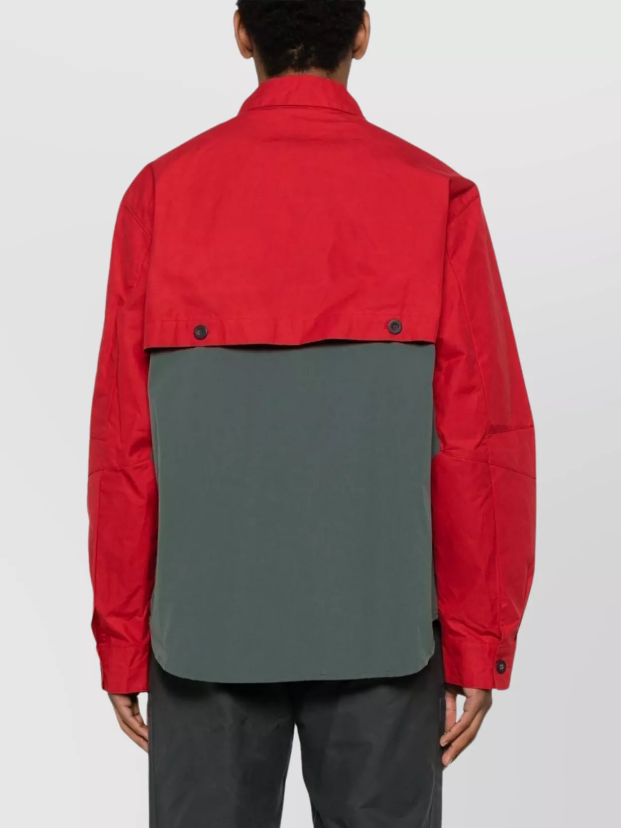 Gr10k Buttoned Collar Jacket With Flap Pockets In Red
