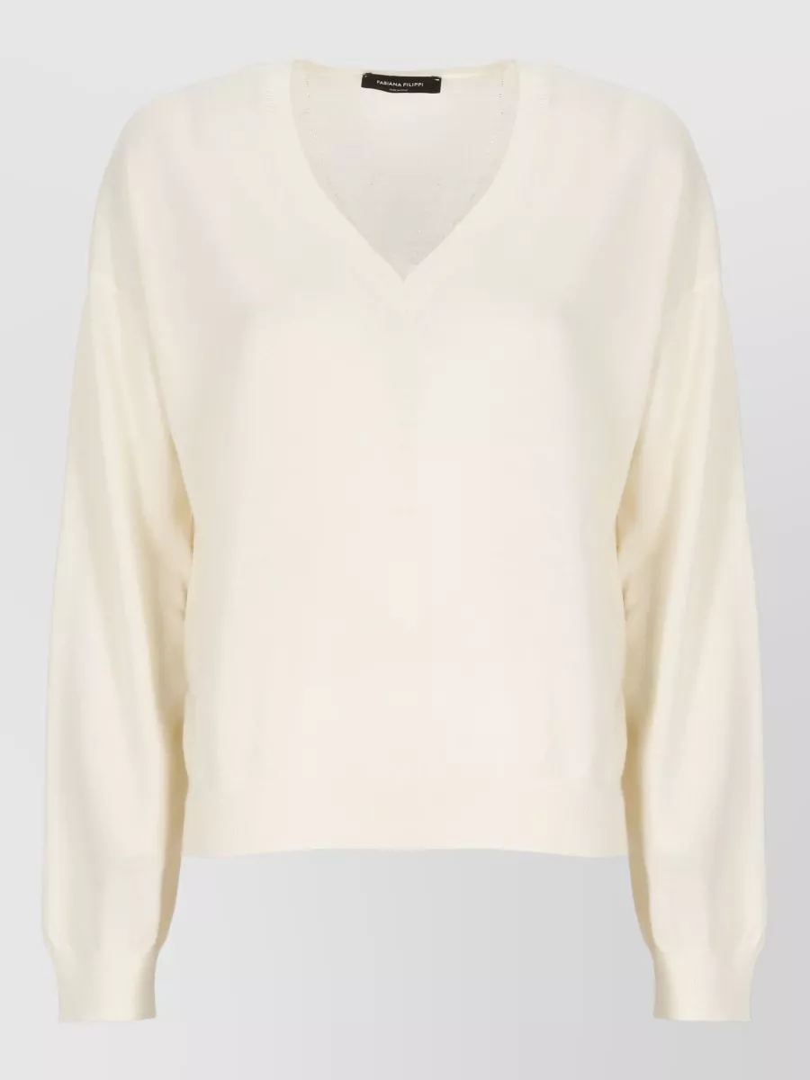 Fabiana Filippi ribbed v-neck jumper