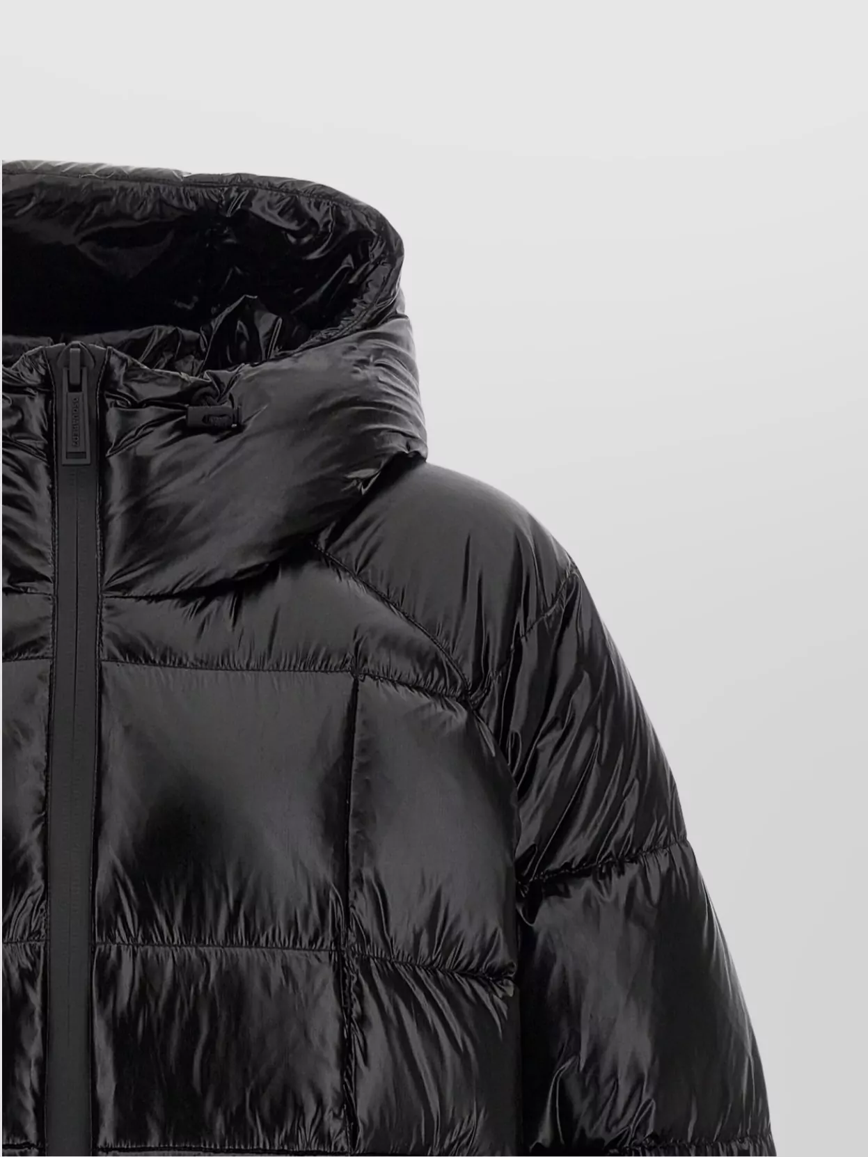 Dsquared2 Quilted Hooded Coat Ribbed Cuffs