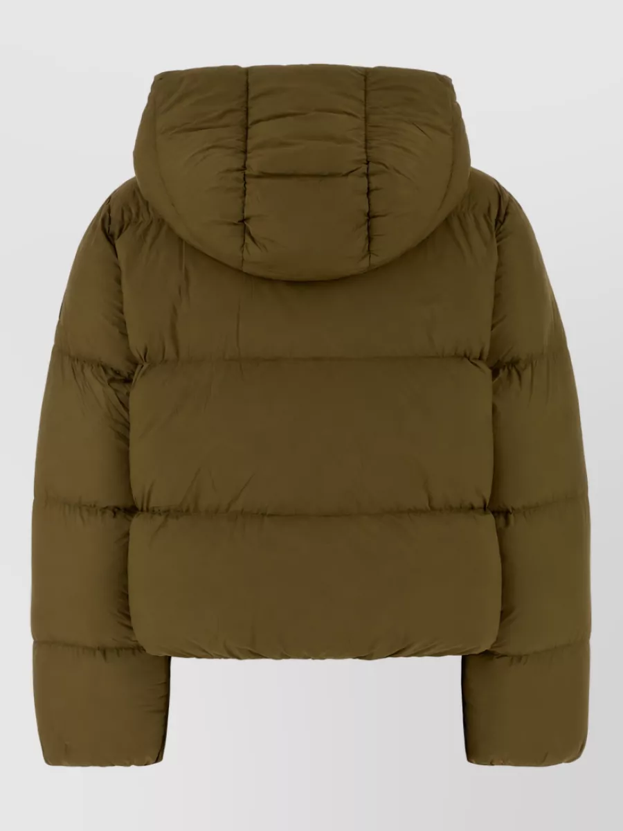 Ganni Down Quilted Cropped Puffer Jacket
