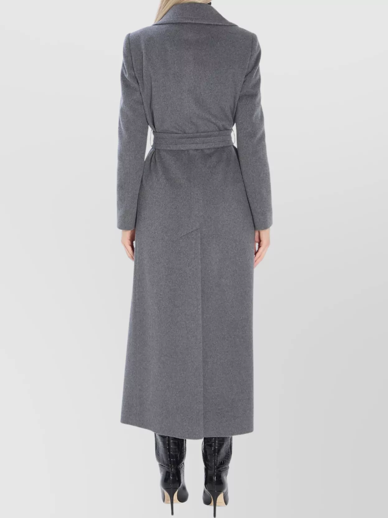 Tagliatore Long Cashmere Coat Removable Belt