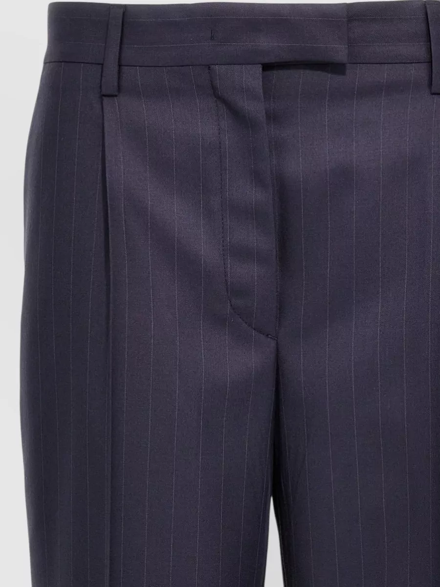 Prada Pinstripe Straight-Leg Suit Trousers
