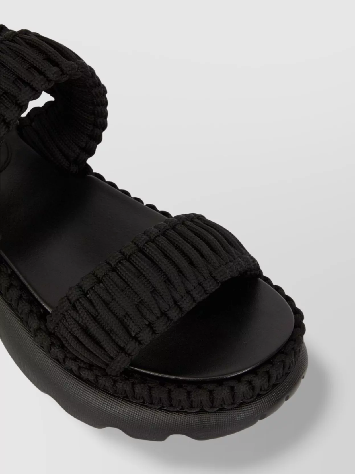 MONCLER BRAIDED LACES CHUNKY SOLE OPEN TOE