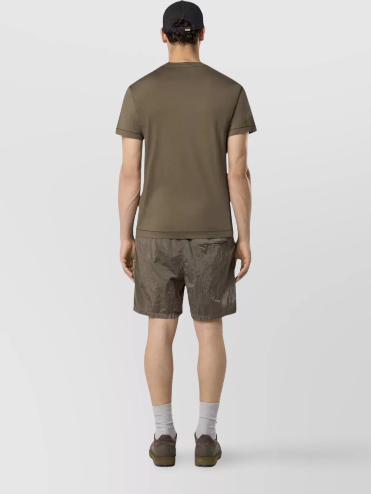 Stone Island Compass Logo Patch Crew Neck Slim Fit T-Shirt