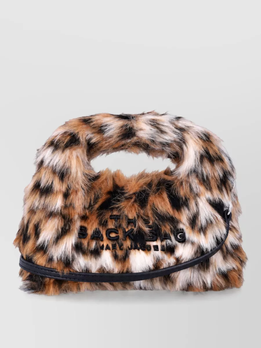 Marc Jacobs the micro sack faux fur leopard-print clutch bag