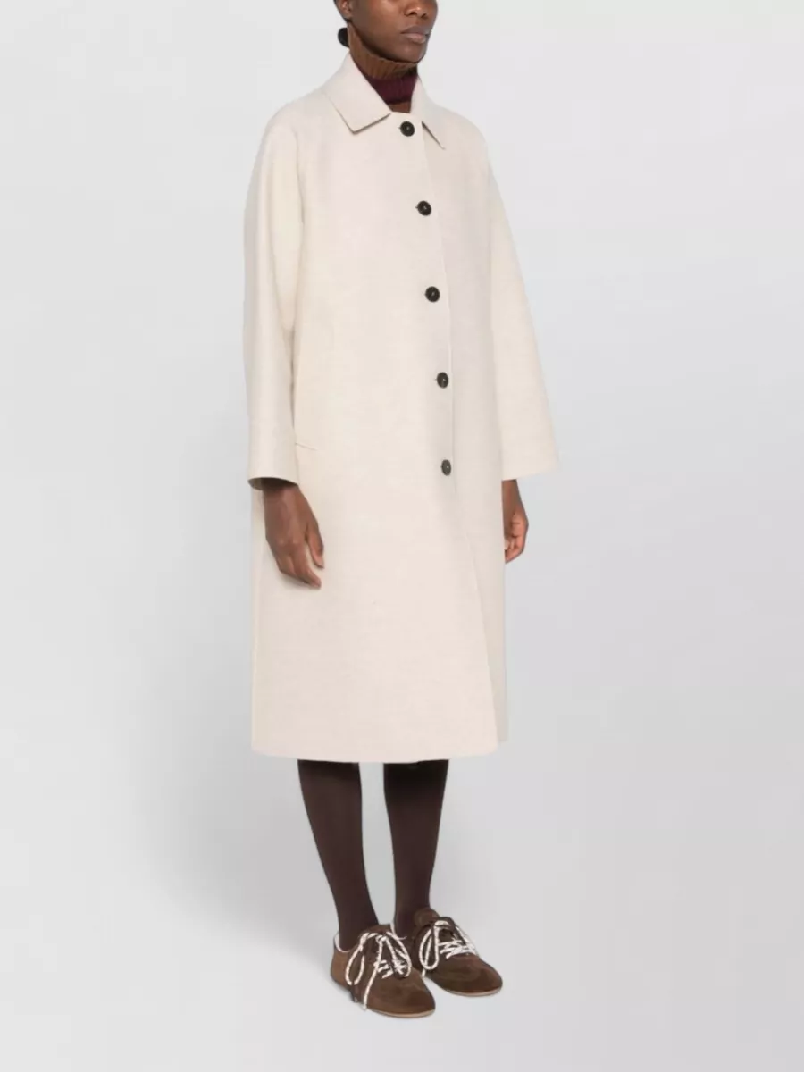 Harris Wharf London Virgin Wool Single-Breasted Long Coat