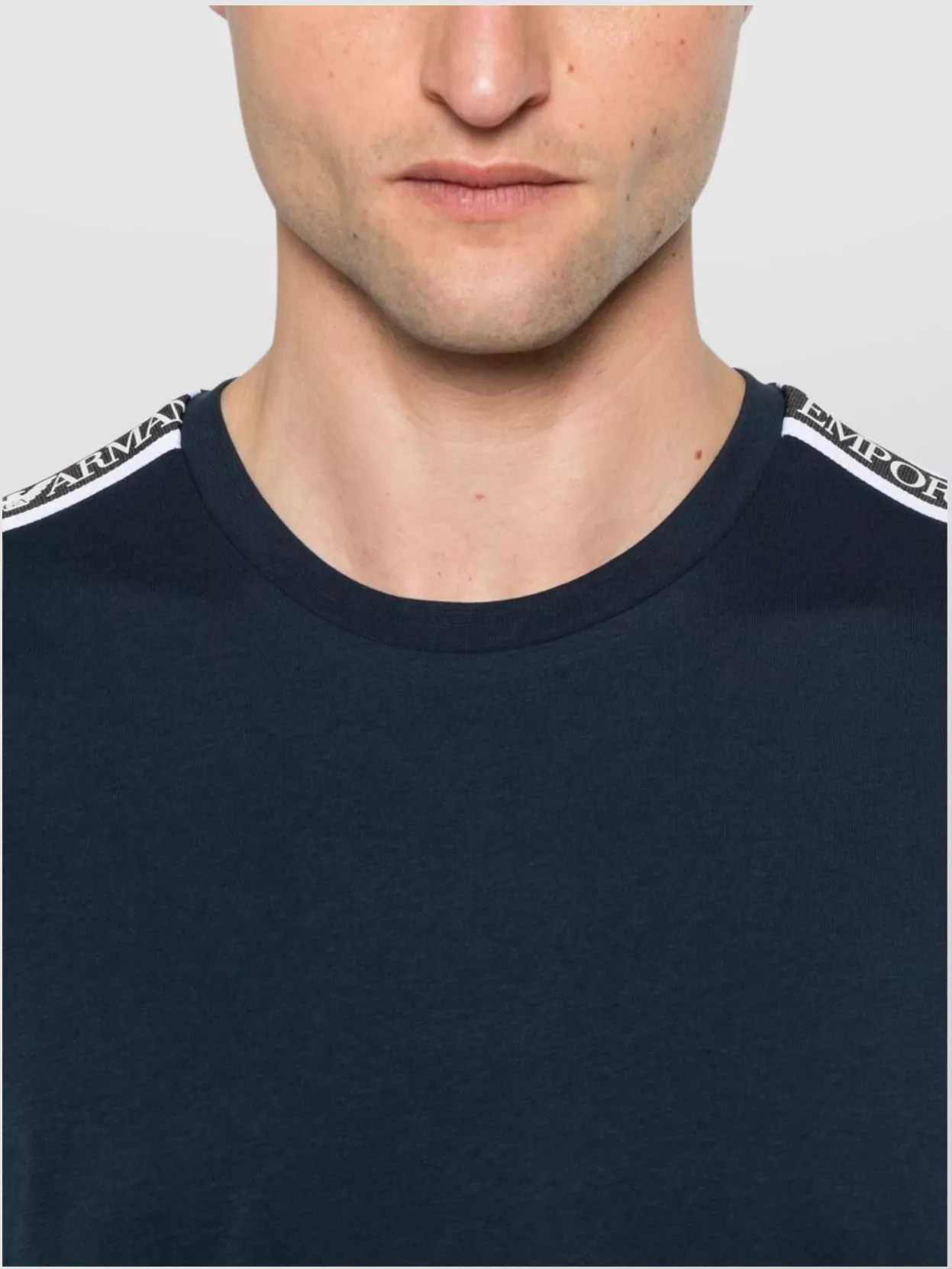 Emporio Armani Crew Neck Short Sleeves Straight Hem