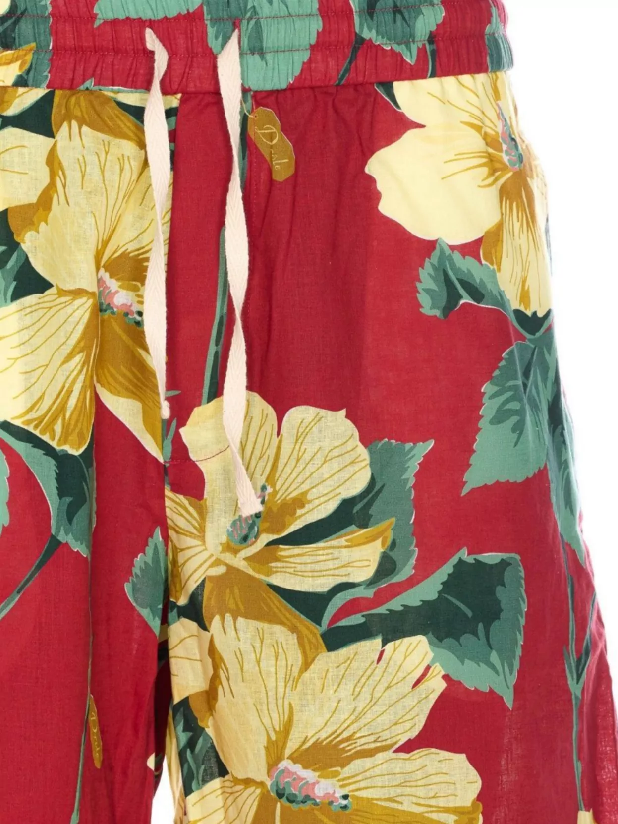 Drôle De Monsieur Elasticized Waist Floral Print Shorts With Lateral Pockets