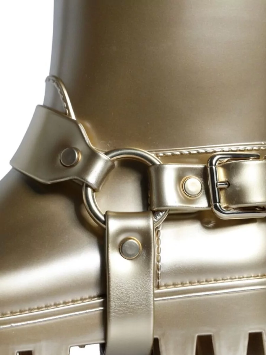 Dolce&Gabbana Metallic Rubber Rain Boots