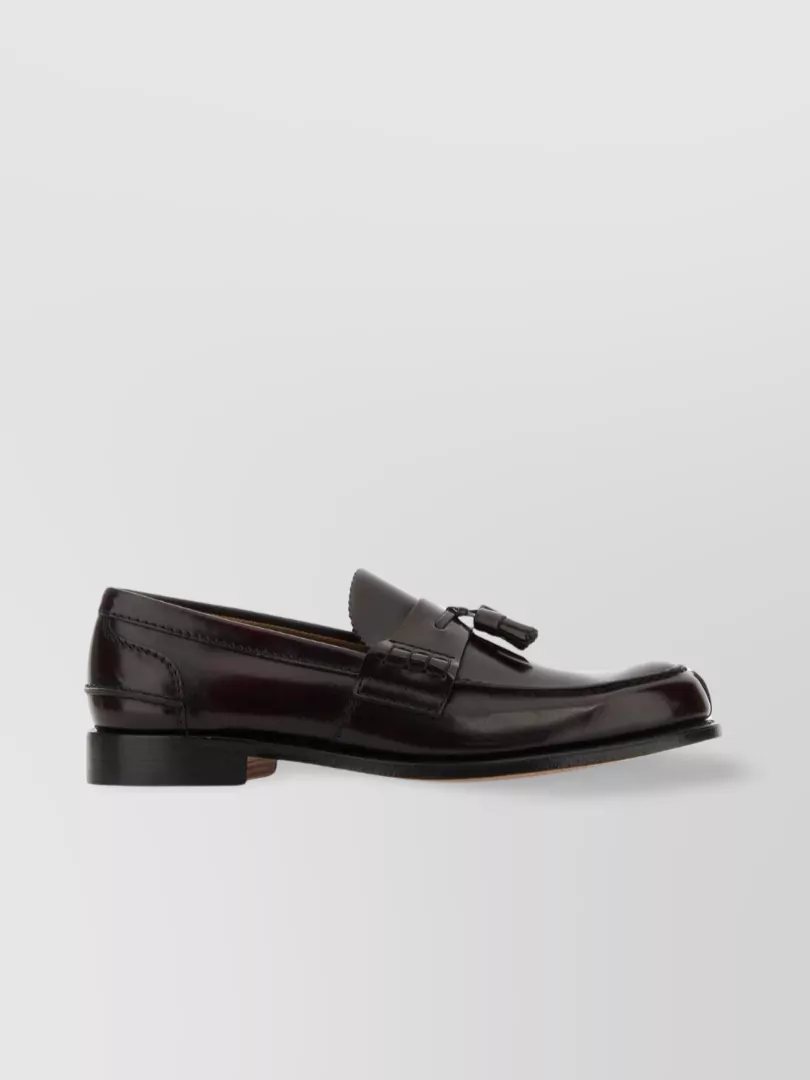 Shop Church's Tiverton Loafers In Luxurious Burgundy Leather