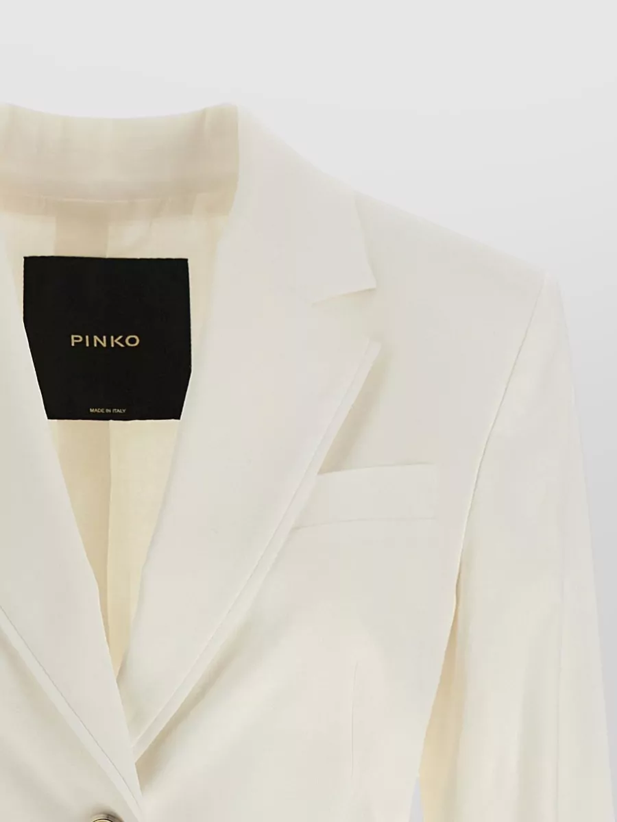 Pinko Linen Single-Breasted Blazer