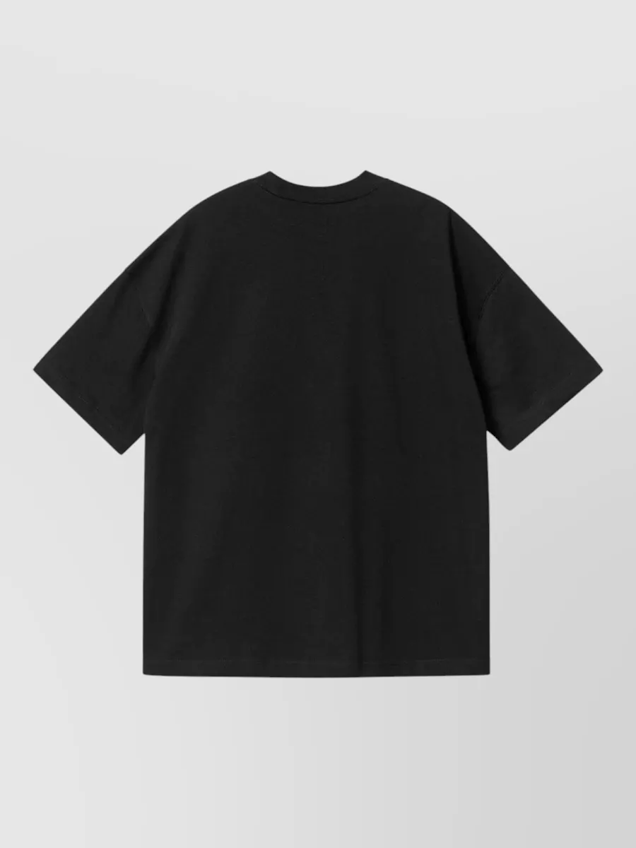 Carhartt Wip Logo Cotton Jersey Crew Neck T Shirt
