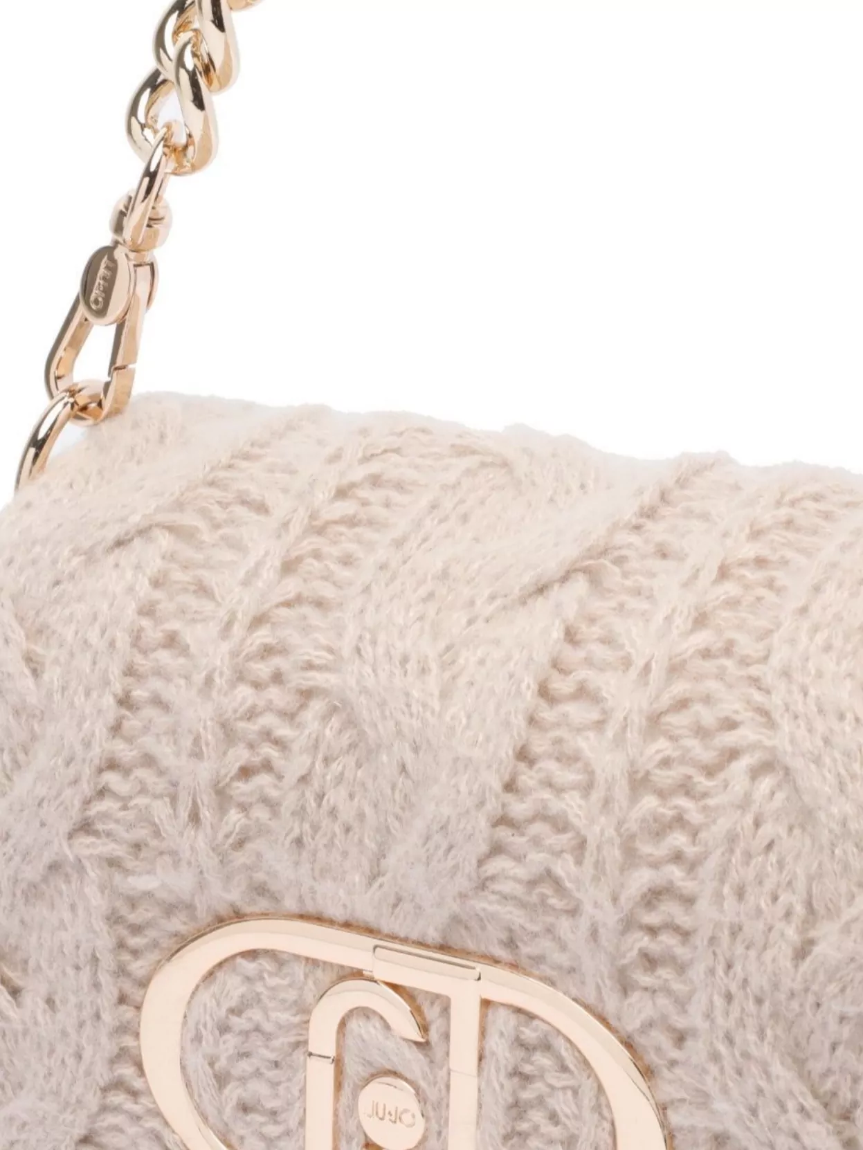 Liu •jo Crossbody Bag With Chain And Knit Texture