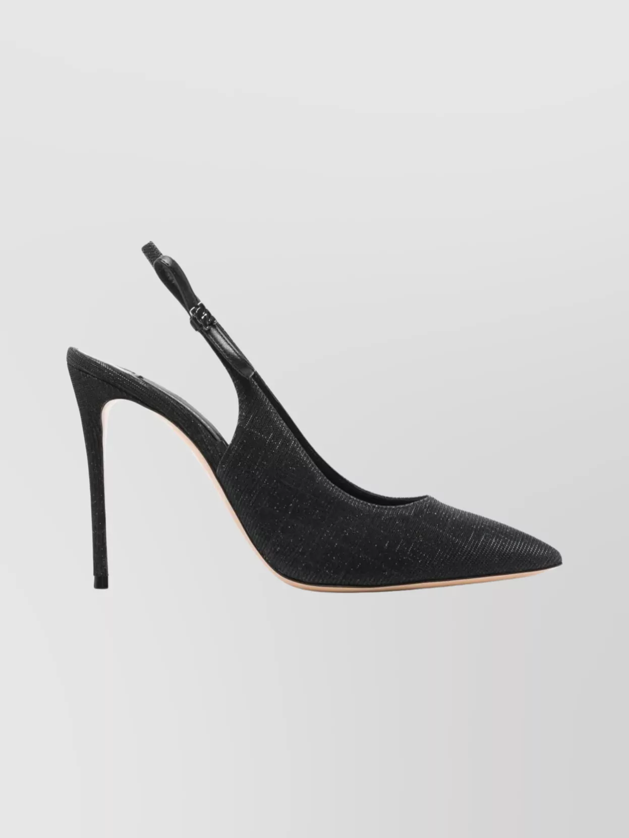 Casadei Chanel Triniton Slingback Pointed Toe Pumps In Black