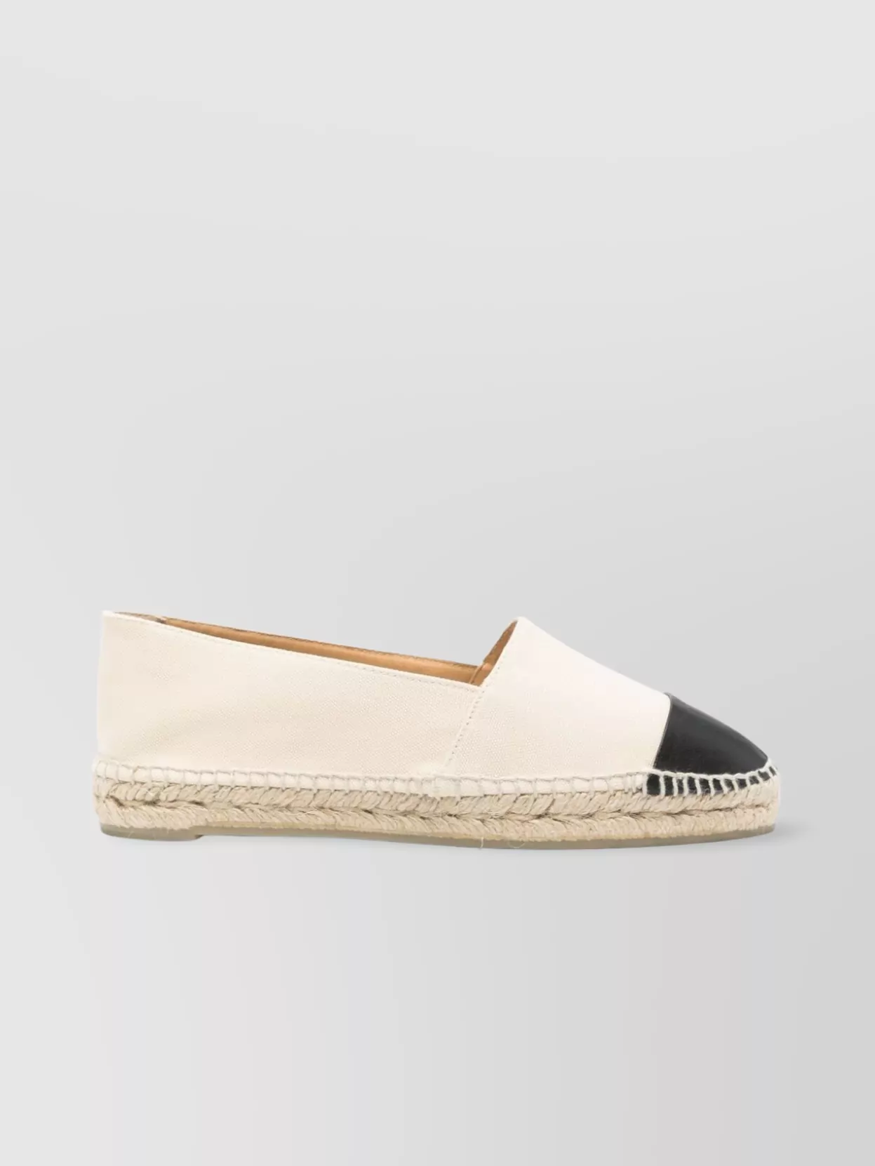 CASTAñER RAFFIA SOLE ESPADRILLES CONTRASTING TOECAP
