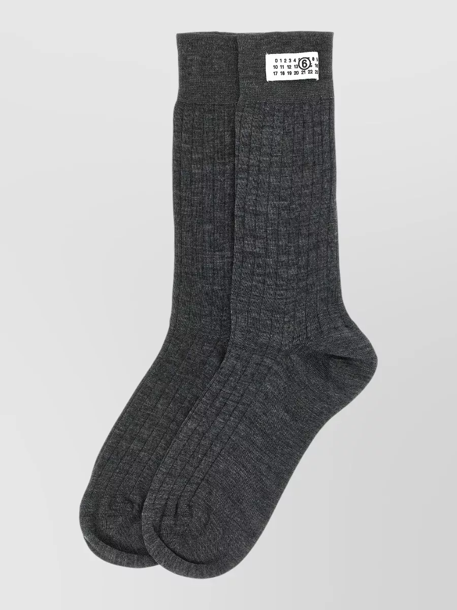 Mm6 Maison Margiela Ribbed Wool-Blend Socks