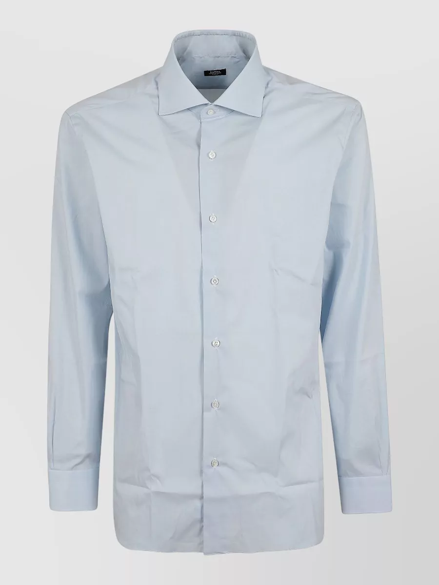 Barba Napoli cotton spread collar shirt