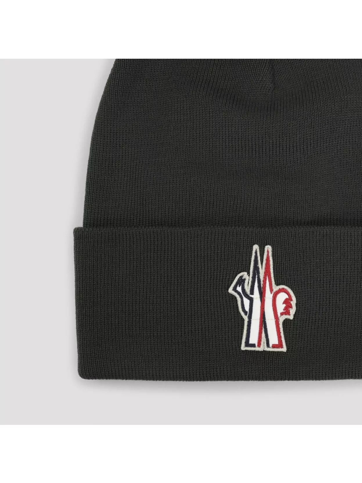 Moncler Grenoble Knitted Wool Hat Ribbed Cuff