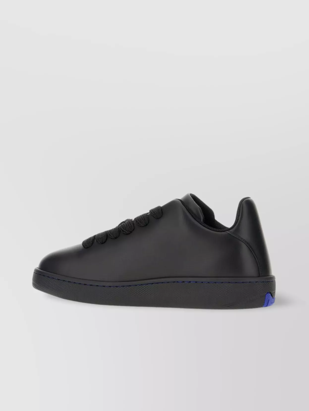 Burberry Leather Sneakers With Flat Sole And Round Toe