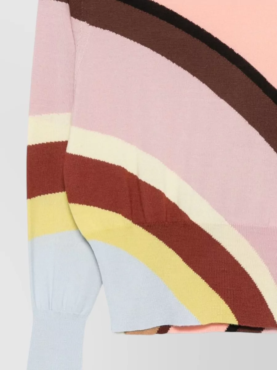 Paul Smith Merino Wool Striped Fine-Knit Crewneck Sweater