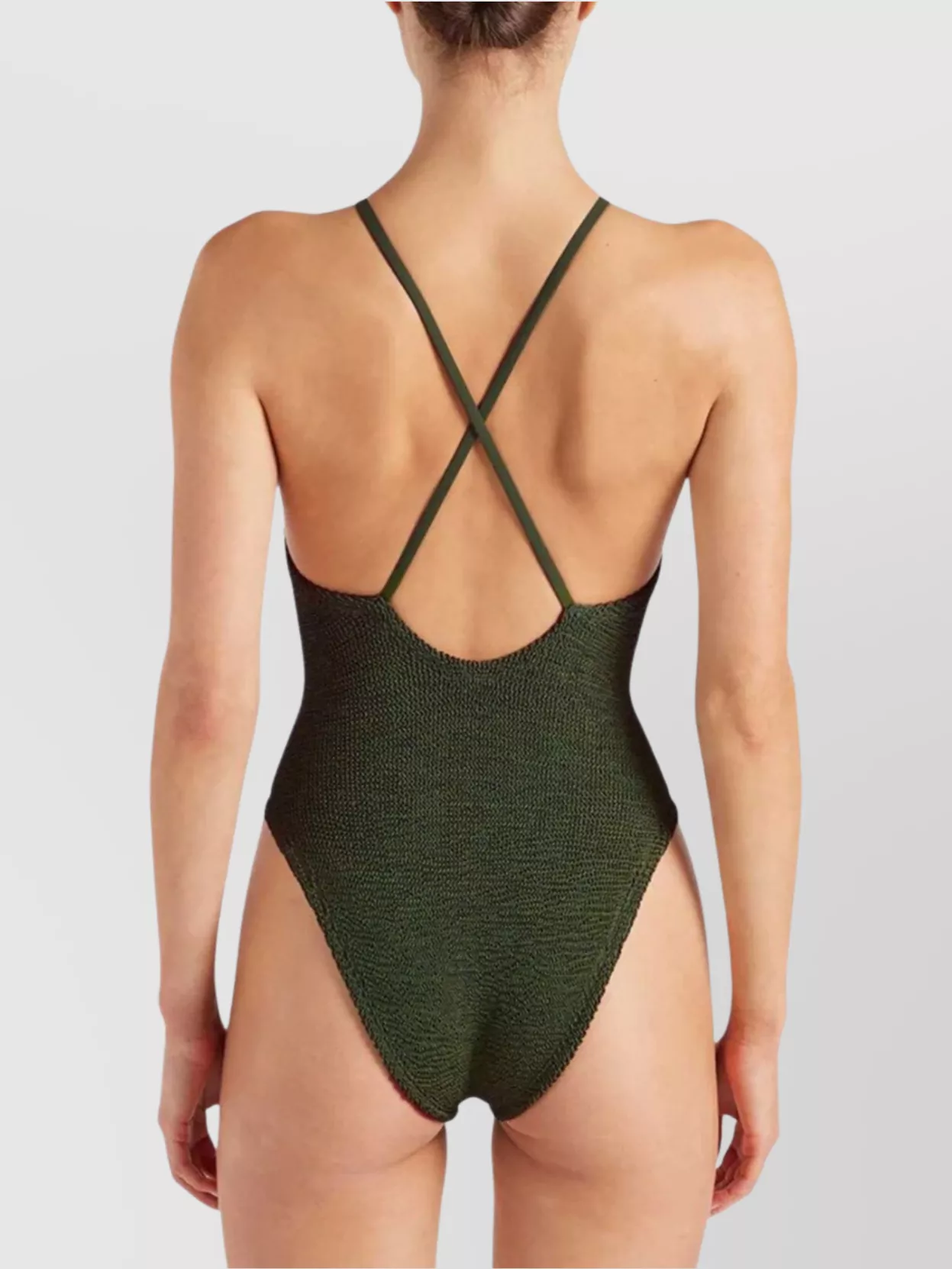 Hunza G Crisscross Halter Neck Swimsuit